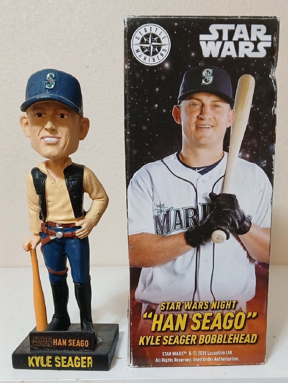 Han Seago Kyle Seager Mariners Star Wars Night 2018 Bobbblehead